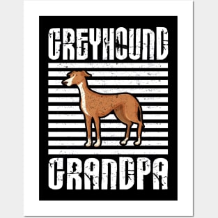 Greyhound Grandpa Proud Dogs Posters and Art